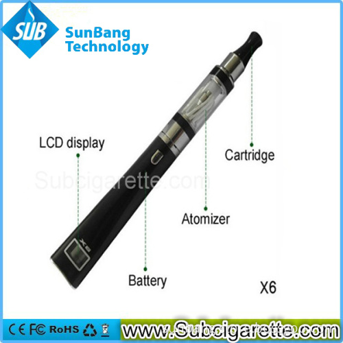 RoHS Electronic Cigarette Pen Style Electronic Cigarette Electronic Cigarette EGO X6 with Triangel Design (X6)